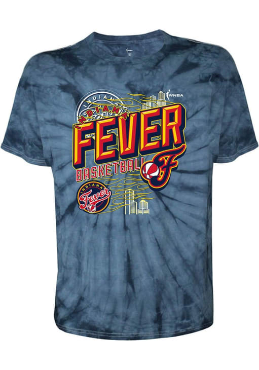 Indiana Fever Navy Blue Tie Dye Short Sleeve Fashion T Shirt