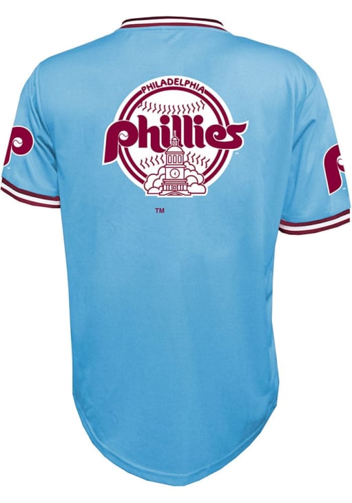 Philadelphia Phillies Mens Light Blue Coop Sublimated Limited Baseball Jersey