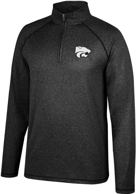 Mens Black K-State Wildcats Lux 1/4 Zip Pullover