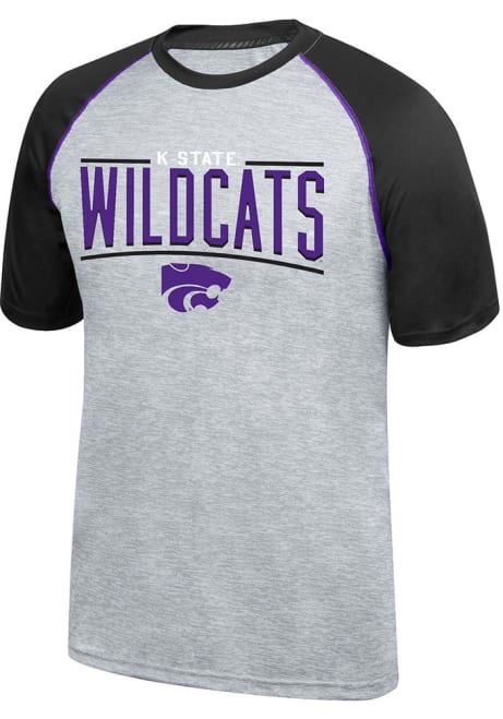 Grey K-State Wildcats Elevate Short Sleeve T Shirt