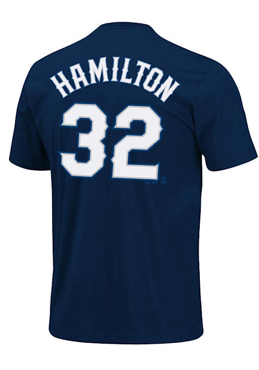 Josh Hamilton Rangers Name And Number Short Sleeve Player T Shirt