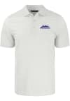 Main image for Mens Tulsa Golden Hurricane White Cutter and Buck Stacked Script Short Sleeve Polo Shirt