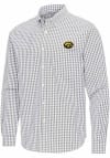Main image for Mens Iowa Hawkeyes Ash Antigua Ellis Long Sleeve Dress Shirt