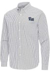 Main image for Mens Pitt Panthers Ash Antigua Ellis Long Sleeve Dress Shirt