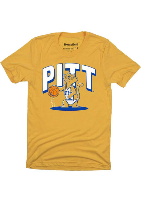 Pitt Panthers Gold Homefield Vault Basketball Short Sleeve Fashion T Shirt