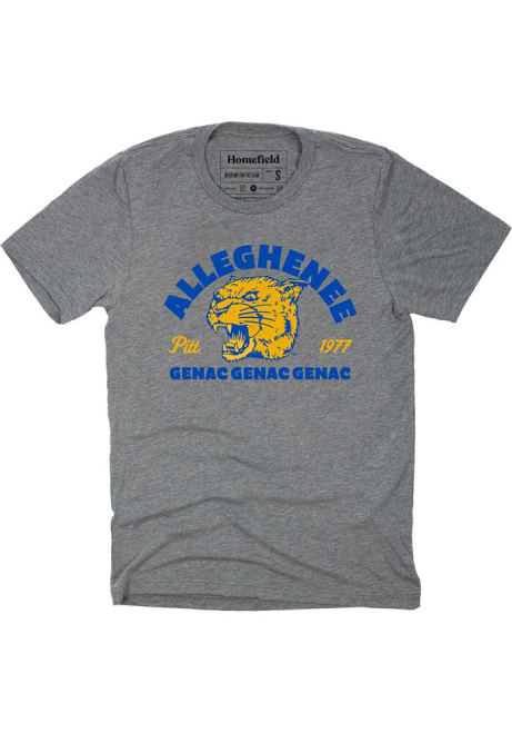 Pitt Panthers Grey Homefield Chant Short Sleeve Fashion T Shirt