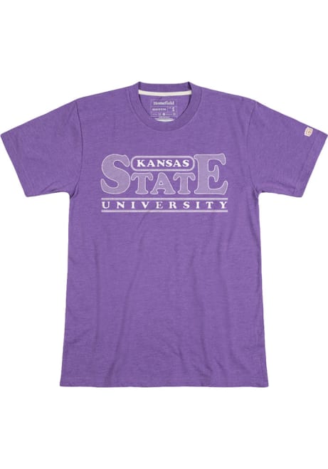 K-State Wildcats Purple Homefield Triblend School Name Short Sleeve Fashion T Shirt