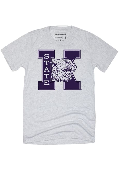 K-State Wildcats White Homefield Vintage Block K Short Sleeve Fashion T Shirt