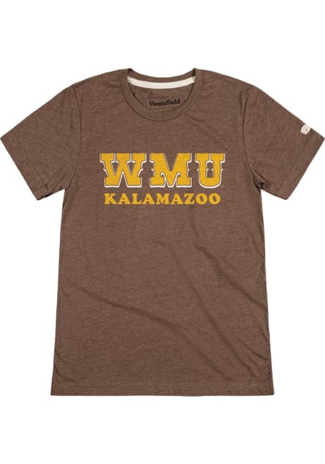 Western Michigan Broncos Brown Homefield Kalamazoo Short Sleeve Fashion T Shirt