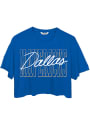 Dallas Mavericks Womens Junk Food Clothing Cropped T-Shirt - Blue