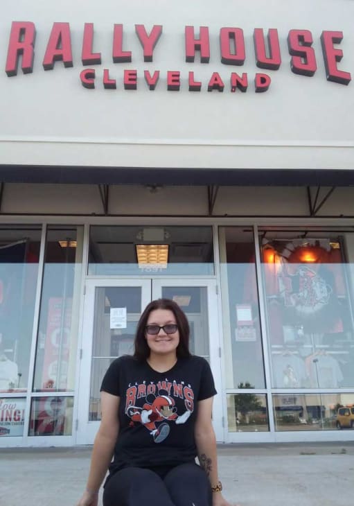 Junk Food Clothing Cleveland Browns Womens Disney T-Shirt - Black