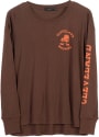 Cleveland Browns Womens Junk Food Clothing Time Out T-Shirt - Brown