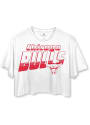 Chicago Bulls Womens Junk Food Clothing Cropped T-Shirt - White