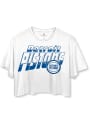 Detroit Pistons Womens Junk Food Clothing Cropped T-Shirt - White