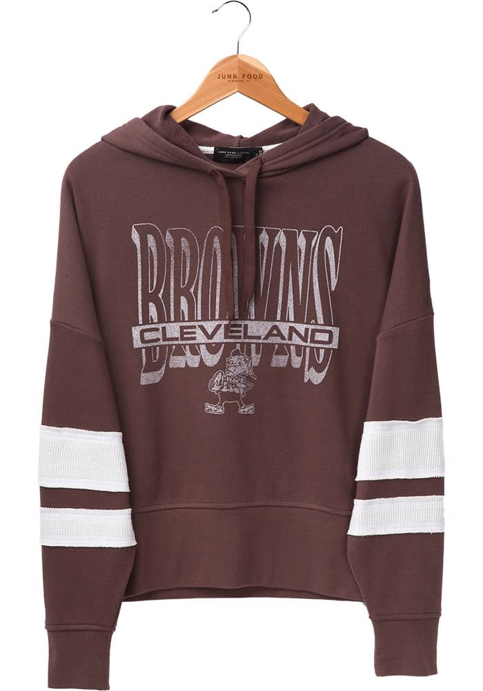 Brown striped hoodie best sale