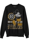 Main image for Junk Food Clothing Pittsburgh Steelers Mens Black Mickey Long Sleeve Crew Sweatshirt
