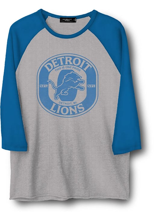 Junk Food Clothing Detroit Lions Elite Raglan Long Sleeve Fashion