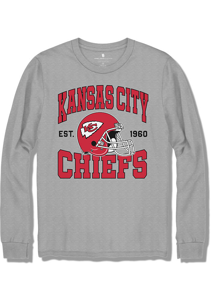 Junk Food Clothing Kansas City Chiefs HELMET Long Sleeve T