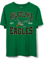 Philadelphia Eagles Junk Food Clothing Retro Bird Heart and Soul T Shirt - Kelly Green