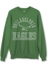 Main image for Junk Food Clothing Philadelphia Eagles Mens Kelly Green Arch Flea Market Long Sleeve Crew Sweatshi..