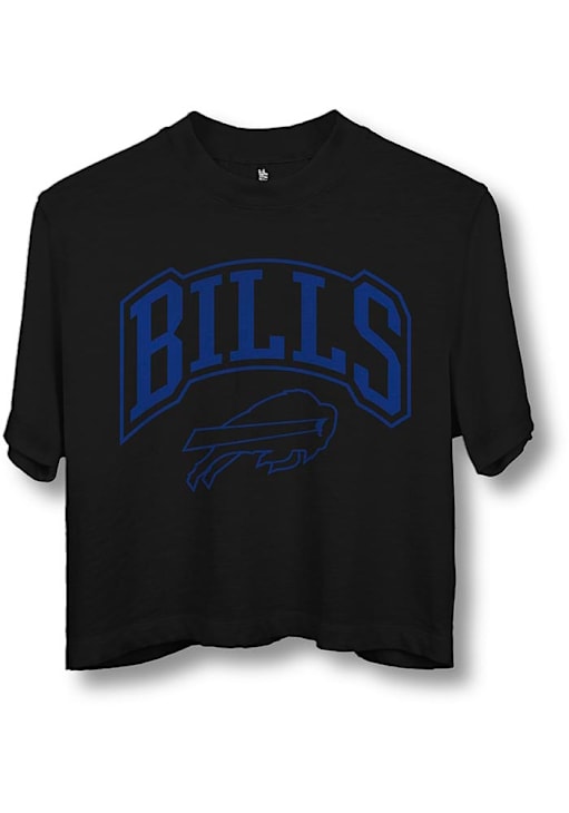 Junk Food Clothing Buffalo Bills Womens BLACK Blitz Mock T-Shirt