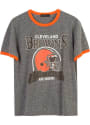 Cleveland Browns Junk Food Clothing BACKYARD RINGER Fashion T Shirt - Grey