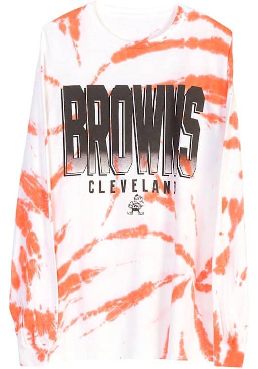 Junk Food Clothing Cleveland Browns TIE DYE Long Sleeve Fashion T