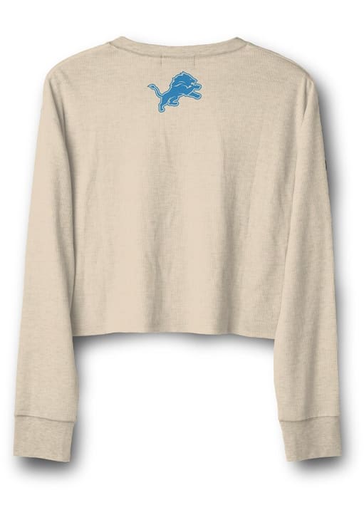 Junk Food Clothing Detroit Lions Womens Oatmeal Sunday Crop LS Tee