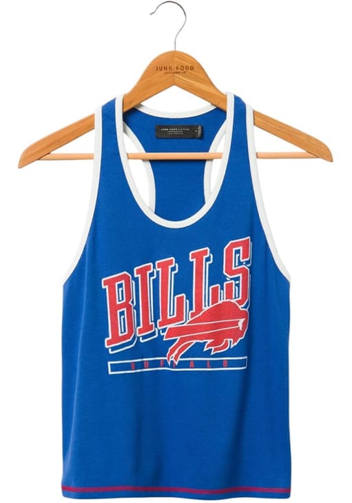 Junk Food Clothing Buffalo Bills Womens Blue Racerback Tank Top