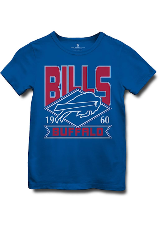 Junk Food Clothing Buffalo Bills Youth ROYAL Vintage Logo Short