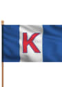 Kansas Jayhawks 3x5 Blue and White Applique Applique Flag