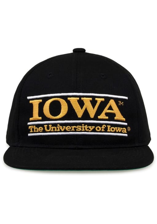 Iowa Hawkeyes Black Retro Bar TC Mens Snapback Hat