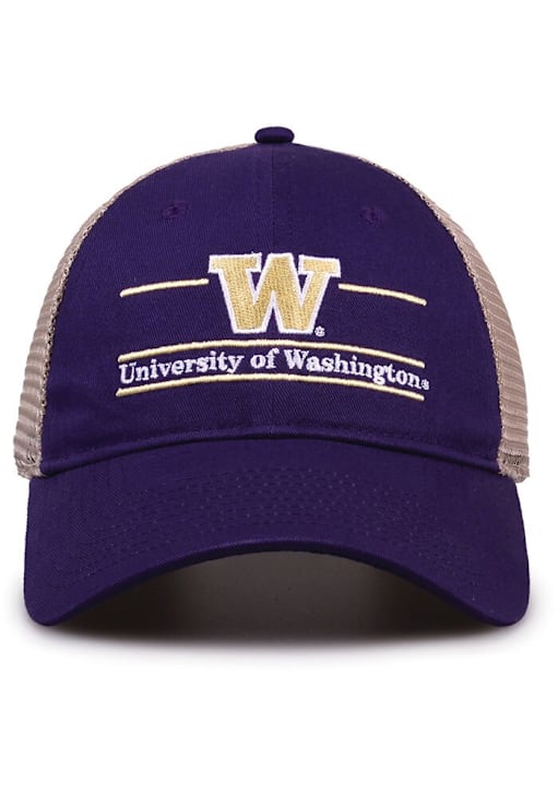 Washington Huskies Split Bar Trucker Adjustable Hat PURPLE