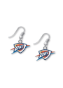 Oklahoma City Thunder Womens Logo Dangle Earrings - Silver