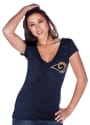 Los Angeles Rams Womens Crystal Triblend T-Shirt - Navy Blue