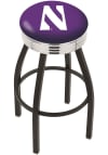 Main image for Black Northwestern Wildcats 3 Ring Chrome Seat Pub Stool