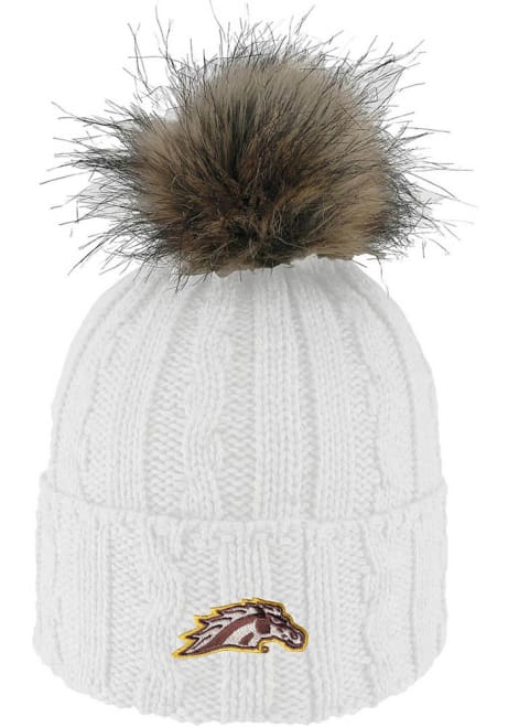 Western Michigan Broncos LogoFit Alps Pom Womens Knit Hat - White