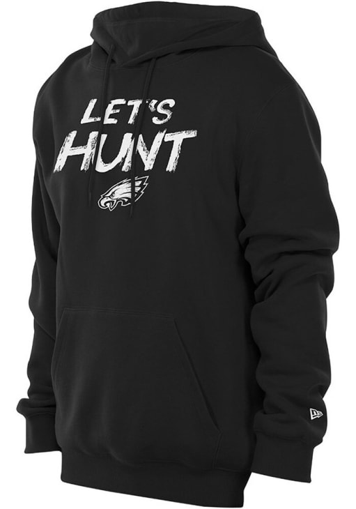 New Era Philadelphia Eagles Mens Black Let's Hunt Long Sleeve Hoodie