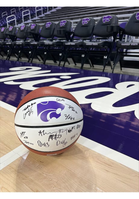White K-State Wildcats 2023-2024 Mens Autograph Basketball