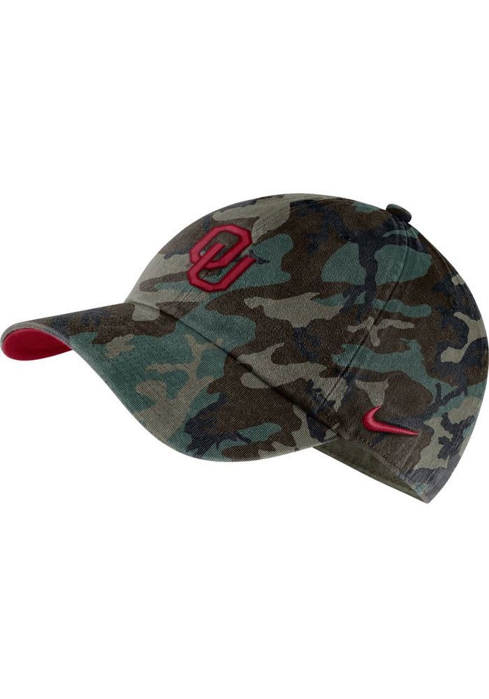 Nike Oklahoma Sooners CAMO Heritage 86 Washed Adjustable Hat