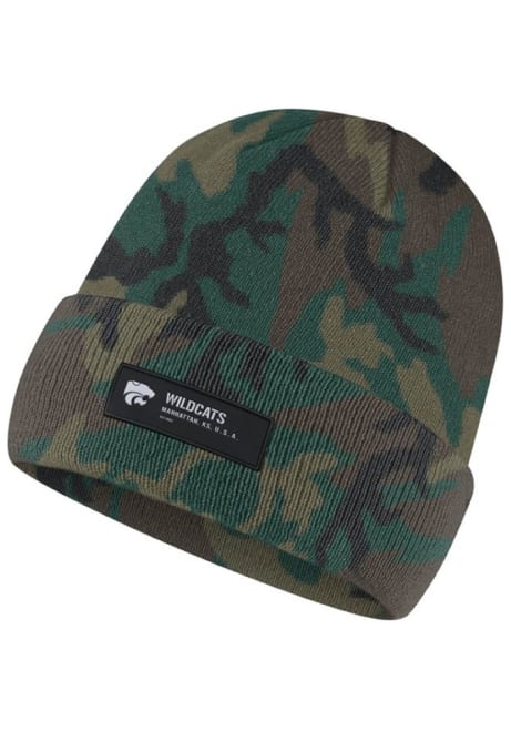 K-State Wildcats Nike Military Cuff Mens Knit Hat - Green