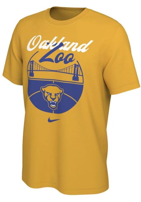 Pitt Panthers Gold Nike Oakland Zoo Style Short Sleeve T Shirt