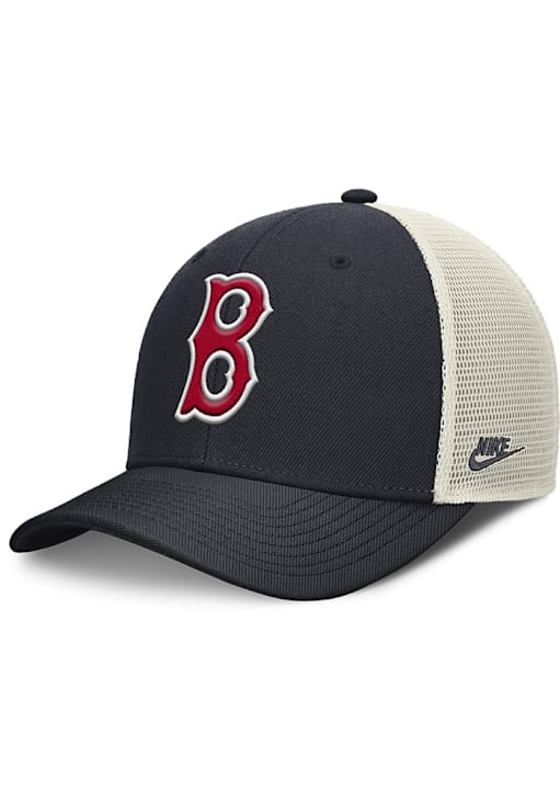 Nike Boston Red Sox NAVY Cooperstown 2T Rise Trucker Adjustable