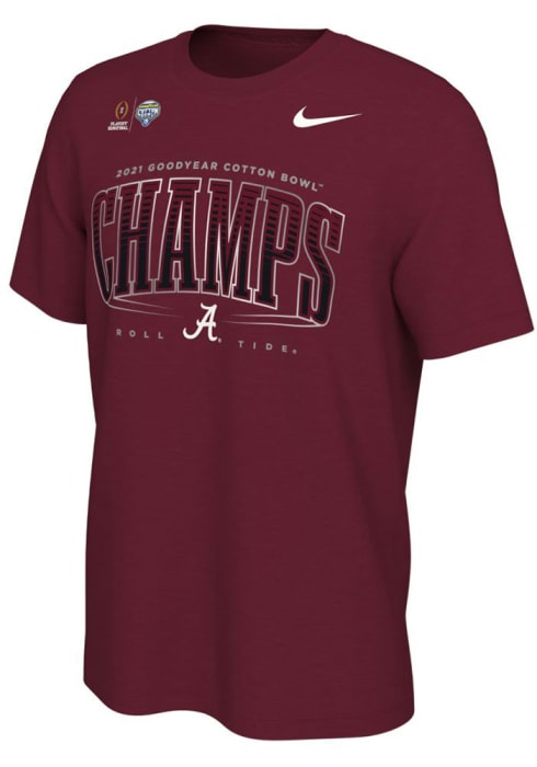Nike Crimson Tide 2021 Cotton Bowl Champions Short Sleeve T Shirt