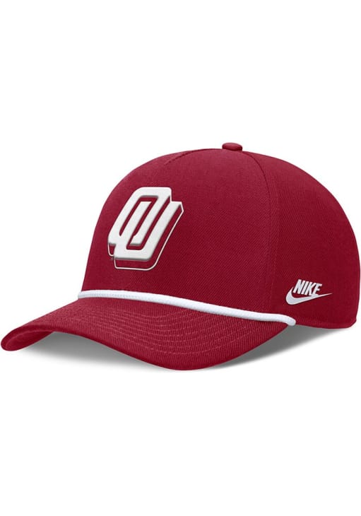 Nike Oklahoma Sooners NIKE RISE STRUCTURED ADJ Adjustable Hat - Crimson