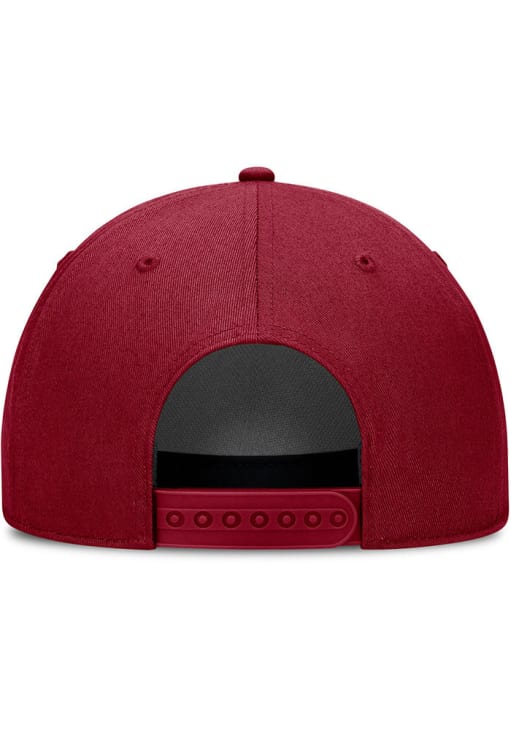 Nike Oklahoma Sooners NIKE RISE STRUCTURED ADJ Adjustable Hat - Crimson