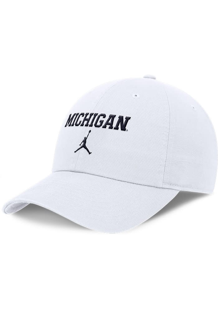 Nike White Michigan Wolverines Jordan Brand Club Unstructured Tri