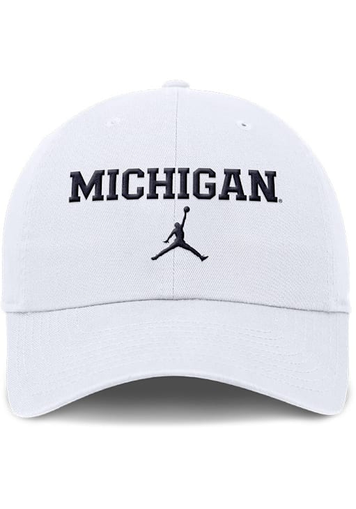 Nike White Michigan Wolverines Jordan Brand Club Unstructured Tri