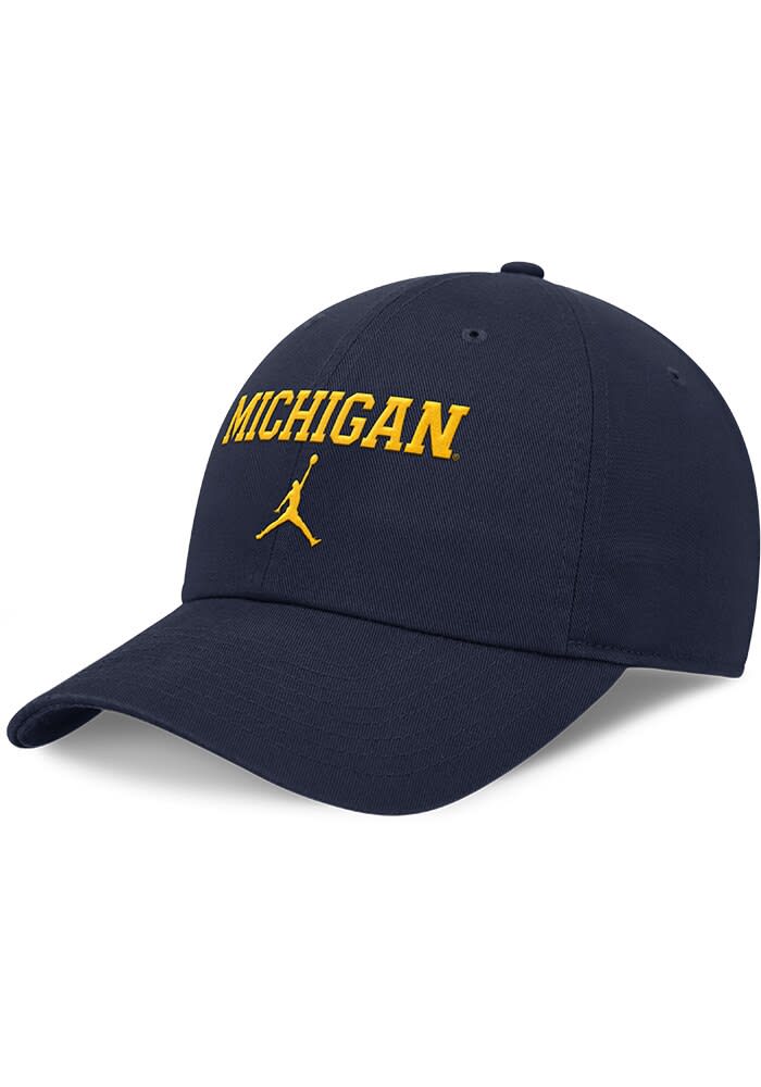 Nike Michigan Wolverines BLUE Jordan Brand Club Unstructured