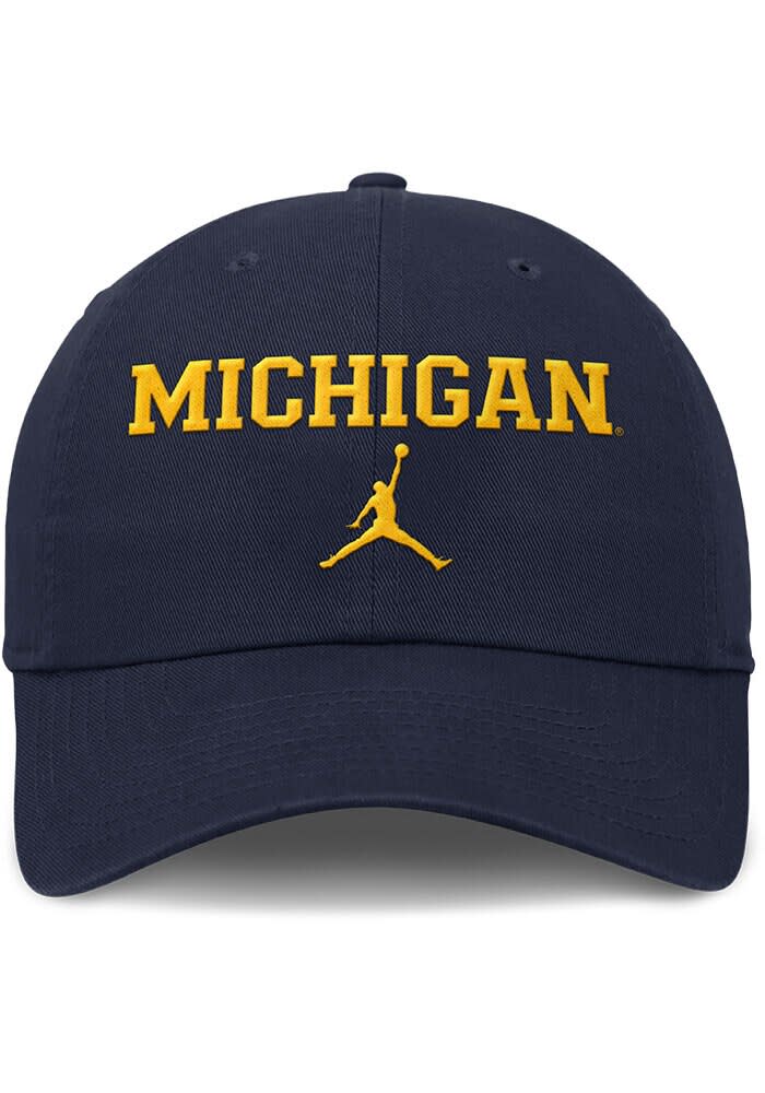 Nike BLUE Michigan Wolverines Jordan Brand Club Unstructured